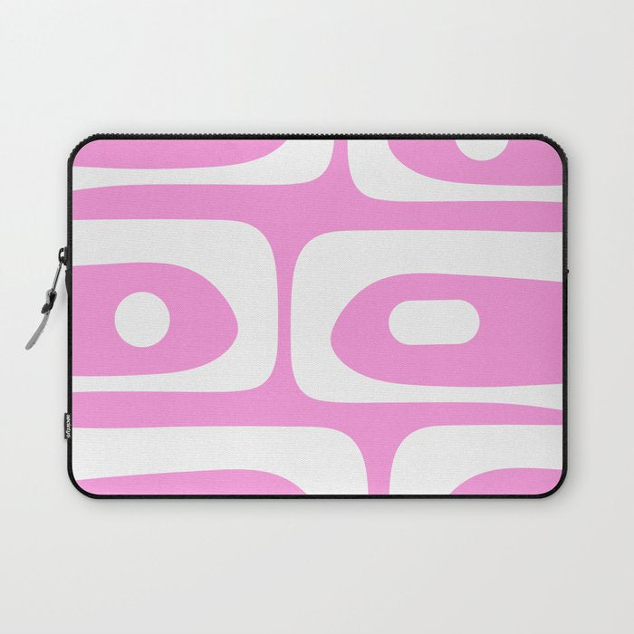 Pink Mid Century Modern Piquet Minimal Abstract Laptop Sleeve Gallery Image 1