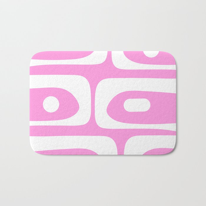 Pink Mid Century Modern Piquet Minimal Abstract Bath Mat Gallery Image 1