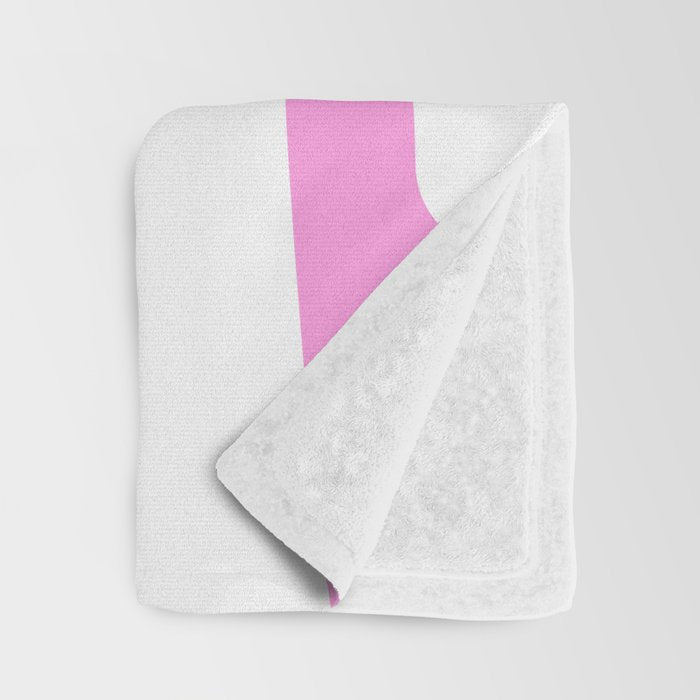 Pink Mid Century Modern Piquet Minimal Abstract Throw Blanket Gallery Image 3