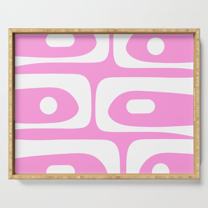Pink Mid Century Modern Piquet Minimal Abstract Serving Tray Gallery Image 1