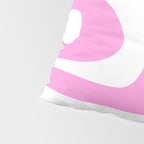 Pink Mid Century Modern Piquet Minimal Abstract Pillow Sham Gallery Image 4
