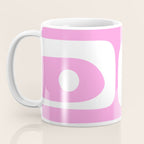 Pink Mid Century Modern Piquet Minimal Abstract Coffee Mug Gallery Image 3