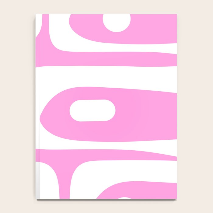 Pink Mid Century Modern Piquet Minimal Abstract Notebook Gallery Image 4