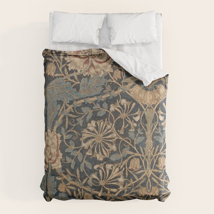 William Morris Honeysuckle Floral Duvet Cover Gallery Image 1