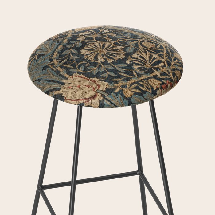 William Morris Honeysuckle Floral Stool Gallery Image 2