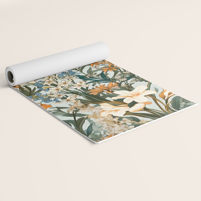 Countryside Bloom Floral Cottage Allure Yoga Mat Gallery Image 2