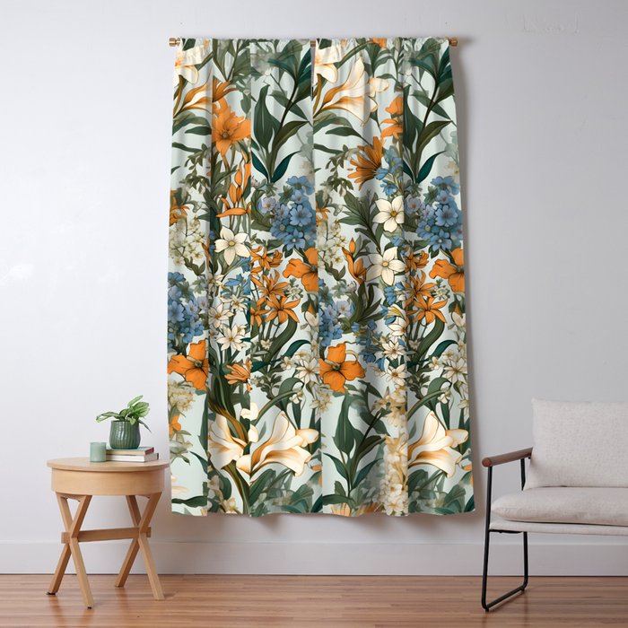 Countryside Bloom Floral Cottage Allure Window Curtain Gallery Image 1