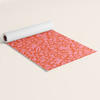 Folk Art Bunnies - Tomato and Pink Yoga Mat Gallery Image 2