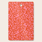 Folk Art Bunnies - Tomato and Pink Cutting Board Gallery Image 1