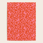 Folk Art Bunnies - Tomato and Pink Poster Gallery Image 4
