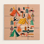 Camping Kit - Blush Palette Wood Wall Art Gallery Image 1