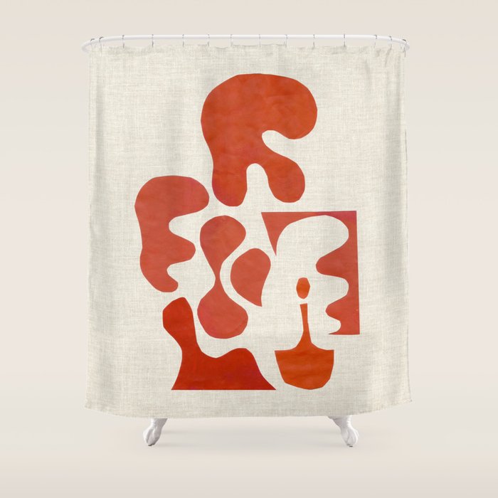 Mid Century Lava Shower Curtain Gallery Image 1