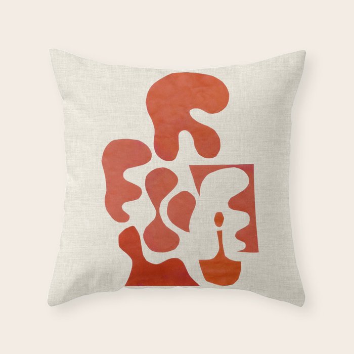 Mid Century Lava Throw Pillow Gallery Image 1