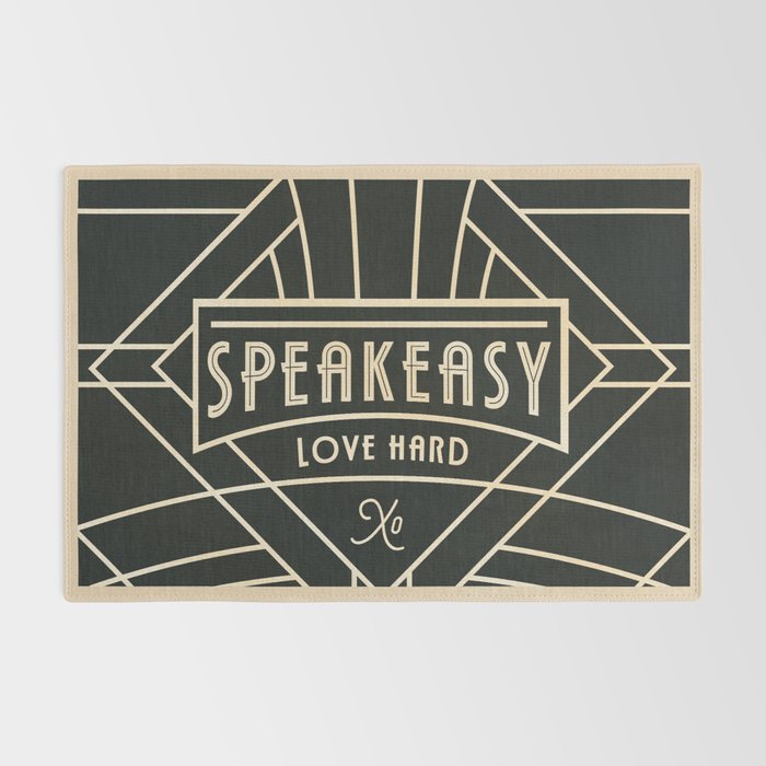 Art Deco Speakeasy Bar Sign Rug Gallery Image 2