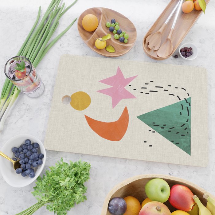 Orange Moon Mountain Cutting Board Gallery Image 2