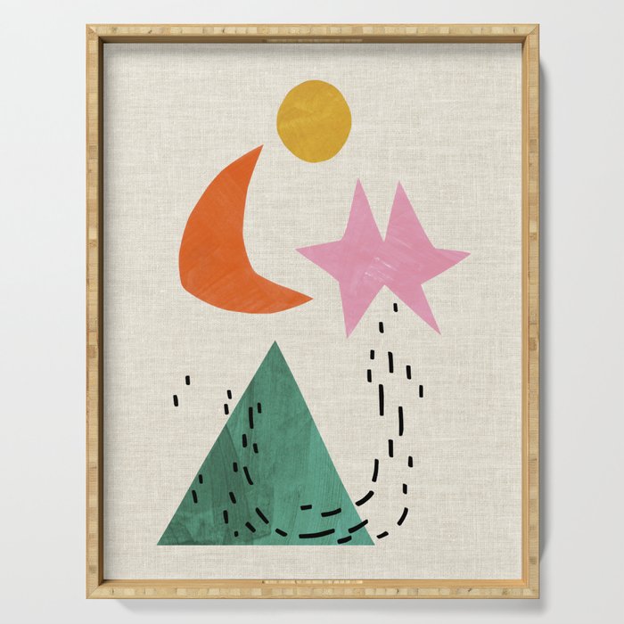 Orange Moon Mountain Serving Tray Gallery Image 1