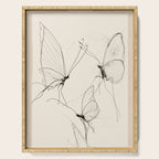 Minimal Butterfly Sketch Serving Tray Gallery Image 1