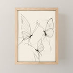 Minimal Butterfly Sketch Mini Art Print Gallery Image 1