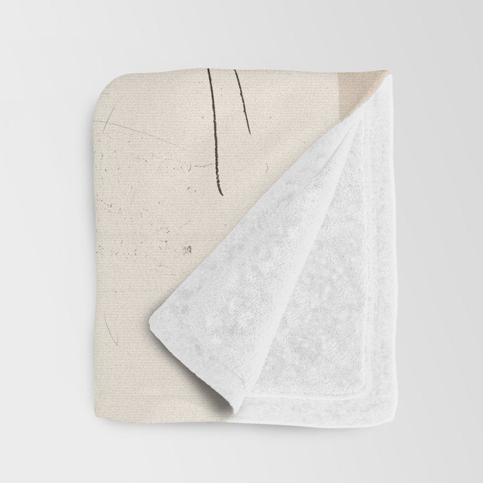 Minimal Butterfly Sketch Throw Blanket Gallery Image 3