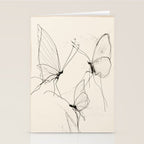 Minimal Butterfly Sketch Stationery Card Gallery Image 2