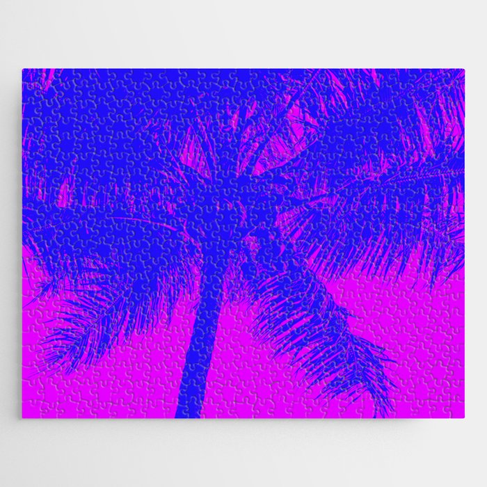 Palm Tree Pink Purple Summer Beach Jigsaw Puzzle Gallery Image 1