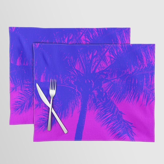 Palm Tree Pink Purple Summer Beach Placemat Gallery Image 1