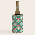 Christmas Dogs Festive Furry Holiday Ornaments Damask Dark Green  Wine Chiller Gallery Image 3
