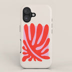 Coral & Lavender: Matisse Paper Leaf Cutouts 01 iPhone Case Gallery Image 1