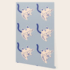 Purrcelin Cat Butt - Delft Porcelain Kitty Wallpaper Gallery Image 2