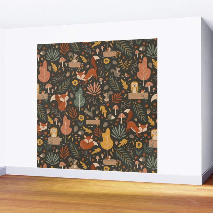 Woodland Critters Wall Mural Gallery Image 2