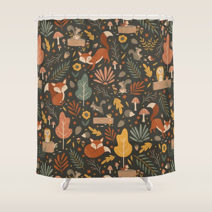 Woodland Critters Shower Curtain Gallery Image 1