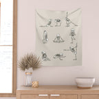 Skeleton Yoga Wall Tapestry Gallery Image 2