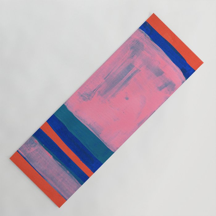Double Blue Pink Colourfield  Yoga Mat Gallery Image 1