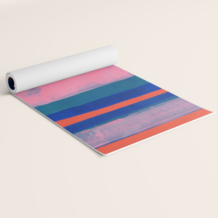 Double Blue Pink Colourfield  Yoga Mat Gallery Image 2
