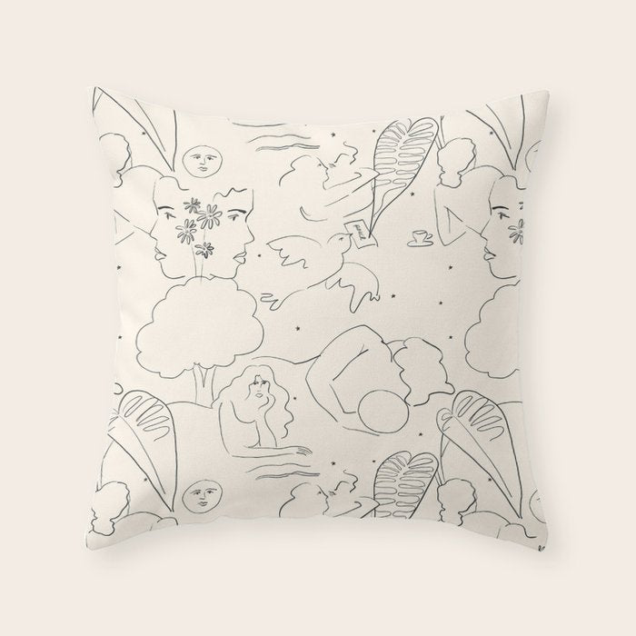 Morning Dreams Throw Pillow Gallery Image 1