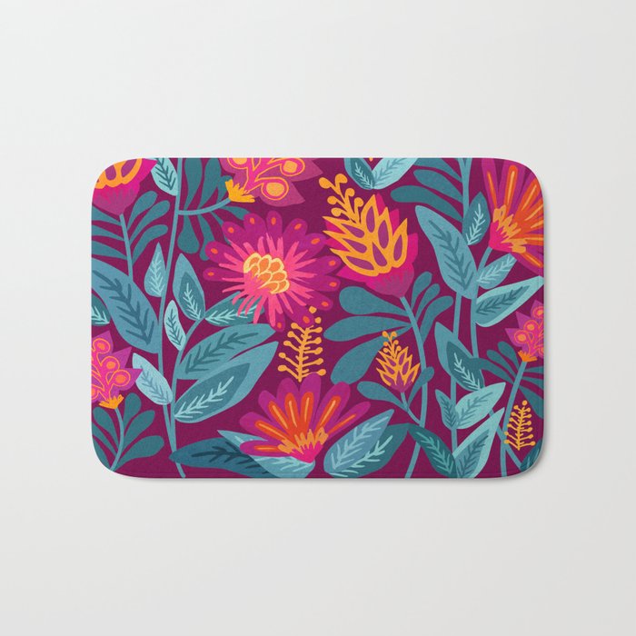 Fiesta Garden Illustration Bath Mat Gallery Image 1