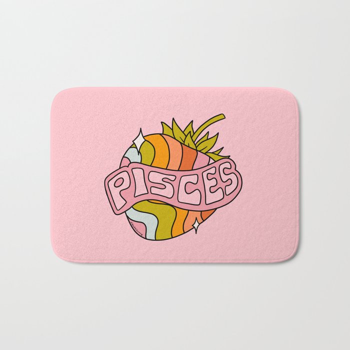 Pisces Strawberry Bath Mat Gallery Image 1