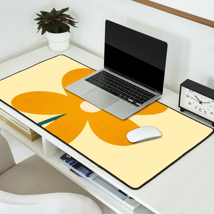 Giant yellow flower Desk Mat Gallery Image 2