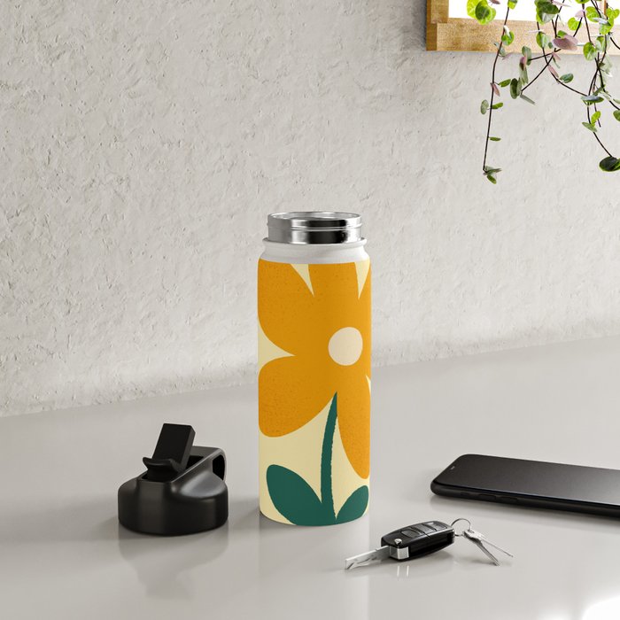 Giant yellow flower Water Bottle Gallery Image 4