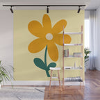 Giant yellow flower Wall Mural Gallery Image 1