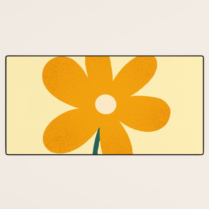 Giant yellow flower Desk Mat Gallery Image 3