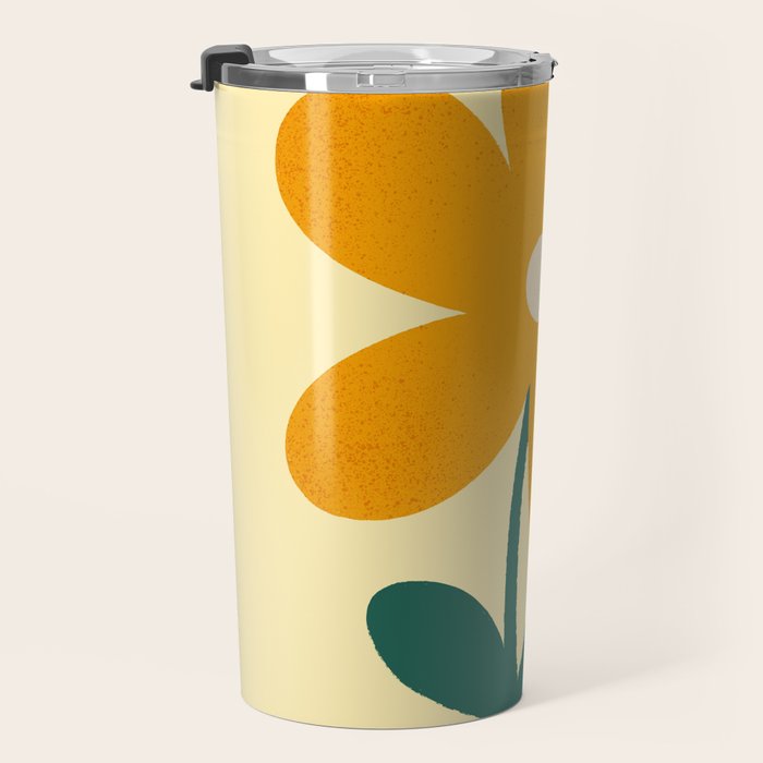 Giant yellow flower Travel Mug Gallery Image 3