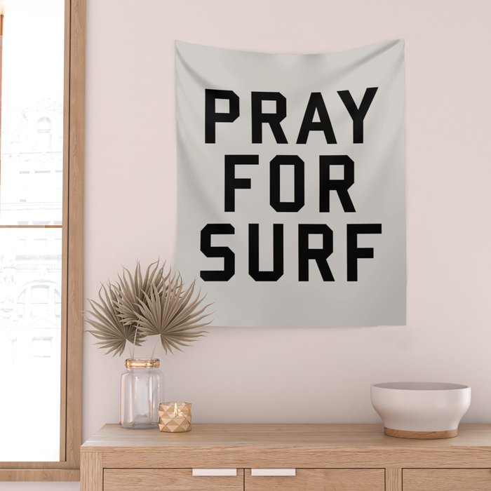 Pray For Surf Wall Tapestry Gallery Image 2