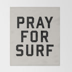 Pray For Surf Throw Blanket Gallery Image 2