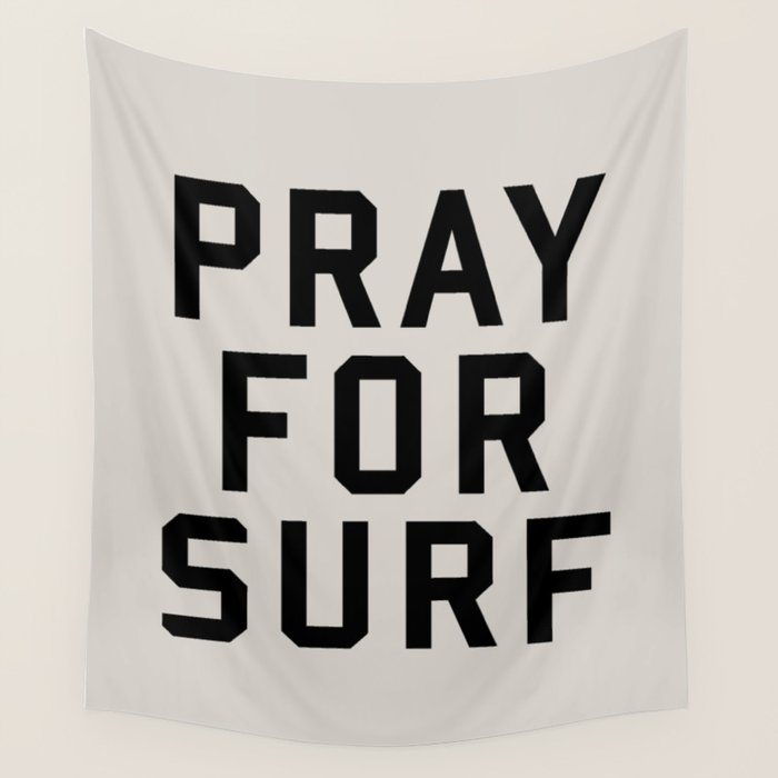 Pray For Surf Wall Tapestry Gallery Image 1