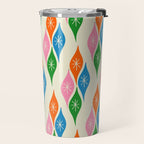 Colorful Christmas Mid Century Modern Retro Ornaments Atomic Pattern Travel Mug Gallery Image 2
