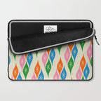 Colorful Christmas Mid Century Modern Retro Ornaments Atomic Pattern Laptop Sleeve Gallery Image 2