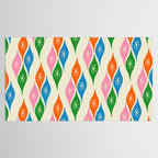 Colorful Christmas Mid Century Modern Retro Ornaments Atomic Pattern Tablecloth Gallery Image 2