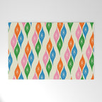 Colorful Christmas Mid Century Modern Retro Ornaments Atomic Pattern Welcome Mat Gallery Image 1