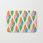 Colorful Christmas Mid Century Modern Retro Ornaments Atomic Pattern Bath Mat Gallery Image 1